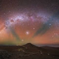 Milky Way and airglow over ESO Paranal Observatory, Atacama desert, northern Chile - Yuri Beletsky